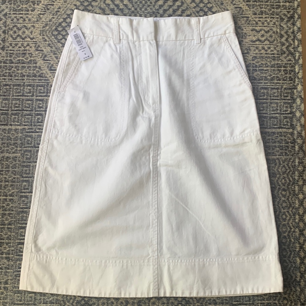 Babaton white A line skirt with tags